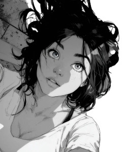 Flowing Hair Girl Vinyl Car Decal Sticker – Waterproof & UV-Resistant 