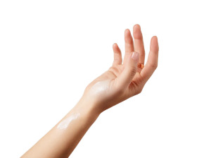 Palm With Lotion Vinyl Car Decal Sticker – Waterproof & UV-Resistant 