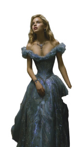 Cinderella In Blue V2 Vinyl Car Decal Sticker – Waterproof & UV-Resistant 