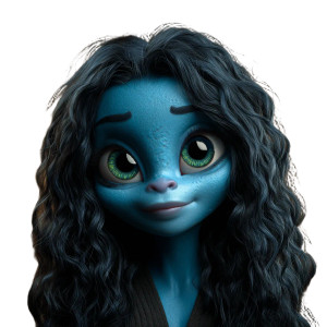 Blue Alien Portrait Vinyl Car Decal Sticker – Waterproof & UV-Resistant 