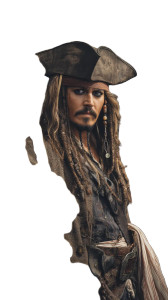 Pirate Captain Portrait V5 Vinyl Car Decal Sticker – Waterproof & UV-Resistant 