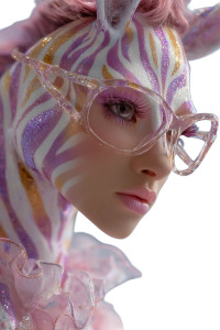 Elegant Zebra Lady Vinyl Car Decal Sticker – Waterproof & UV-Resistant 