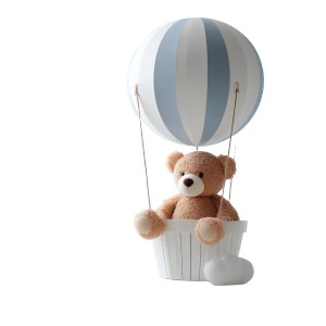 Vintage Teddy Balloon Vinyl Car Decal Sticker – Waterproof & UV-Resistant 