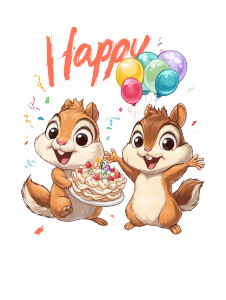 Celebrating Chipmunks Vinyl Car Decal Sticker – Waterproof & UV-Resistant Celebrating Chipmunks Vinyl Car Decal Sticker – Waterproof & UV-Resistant