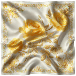 Golden Silk Scarf Vinyl Car Decal Sticker – Waterproof & UV-Resistant 