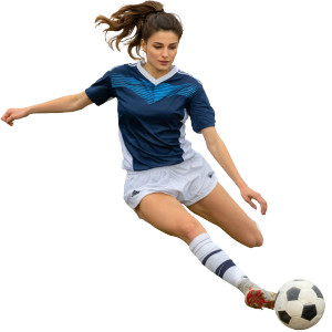 Female Soccer Player V2 Vinyl Car Decal Sticker – Waterproof & UV-Resistant 