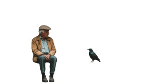 Man And Bird Vinyl Car Decal Sticker – Waterproof & UV-Resistant Man And Bird Vinyl Car Decal Sticker – Waterproof & UV-Resistant