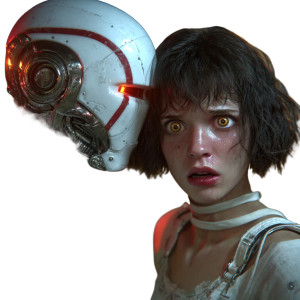 Futuristic Face-Off Vinyl Car Decal Sticker – Waterproof & UV-Resistant 