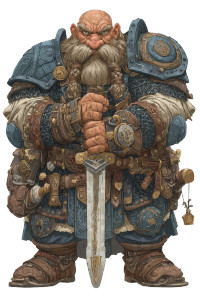Dwarf Paladin Knight V2 Vinyl Car Decal Sticker – Waterproof & UV-Resistant 