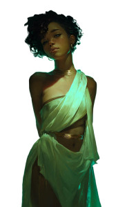 Ethereal Green Muse Vinyl Car Decal Sticker – Waterproof & UV-Resistant 