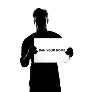 Man Holding Banner Vinyl Car Decal Sticker – Waterproof & UV-Resistant 