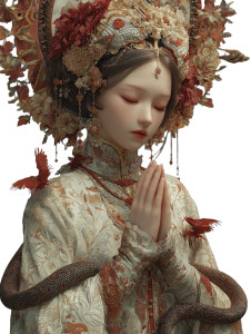 Oriental Fantasy Serpent Vinyl Car Decal Sticker – Waterproof & UV-Resistant 