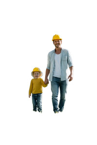 Father And Child V10 Vinyl Car Decal Sticker – Waterproof & UV-Resistant 