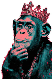 Pop Art Monkey Vinyl Car Decal Sticker – Waterproof & UV-Resistant 