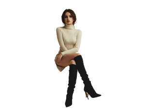 Fashionable Woman Sitting V2 Vinyl Car Decal Sticker – Waterproof & UV-Resistant Fashionable Woman Sitting V2 Vinyl Car Decal Sticker – Waterproof & UV-Resistant