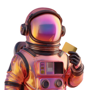 Astronaut With Ticket Vinyl Car Decal Sticker – Waterproof & UV-Resistant 