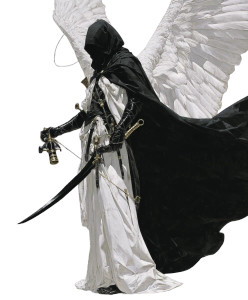 Cloaked Angel Vinyl Car Decal Sticker – Waterproof & UV-Resistant Cloaked Angel Vinyl Car Decal Sticker – Waterproof & UV-Resistant