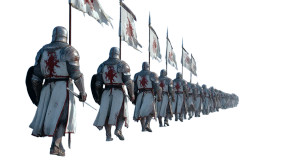 Marching Templar Knights Vinyl Car Decal Sticker – Waterproof & UV-Resistant Marching Templar Knights Vinyl Car Decal Sticker – Waterproof & UV-Resistant