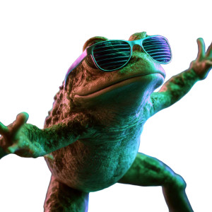 Dancing Frog Vinyl Car Decal Sticker – Waterproof & UV-Resistant 