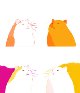 Cute Hamster Faces Vinyl Car Decal Sticker – Waterproof & UV-Resistant 