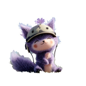 Purple Fluffy Fox Vinyl Car Decal Sticker – Waterproof & UV-Resistant Purple Fluffy Fox Vinyl Car Decal Sticker – Waterproof & UV-Resistant
