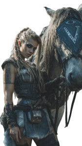 Viking Maiden And Warhorse Vinyl Car Decal Sticker – Waterproof & UV-Resistant 