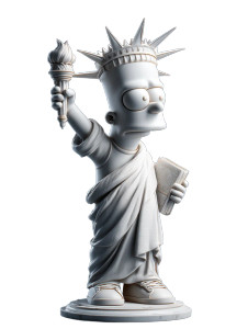 Bart Liberty Statue Vinyl Car Decal Sticker – Waterproof & UV-Resistant 