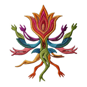 Abstract Lotus Figure Vinyl Car Decal Sticker – Waterproof & UV-Resistant 