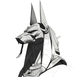 Anubis Sketch Vinyl Car Decal Sticker – Waterproof & UV-Resistant Anubis Sketch Vinyl Car Decal Sticker – Waterproof & UV-Resistant