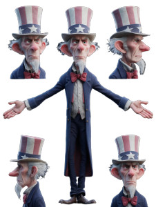 Uncle Sam Character Vinyl Car Decal Sticker – Waterproof & UV-Resistant Uncle Sam Character Vinyl Car Decal Sticker – Waterproof & UV-Resistant