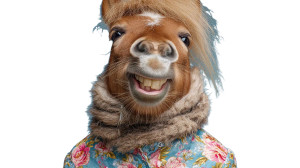 Laughing Pony Vinyl Car Decal Sticker – Waterproof & UV-Resistant 