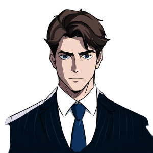 Anime Businessman Vinyl Car Decal Sticker – Waterproof & UV-Resistant 