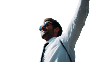 Happy Businessman V2 Vinyl Car Decal Sticker – Waterproof & UV-Resistant 