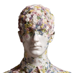 Porcelain Flower Man Vinyl Car Decal Sticker – Waterproof & UV-Resistant 