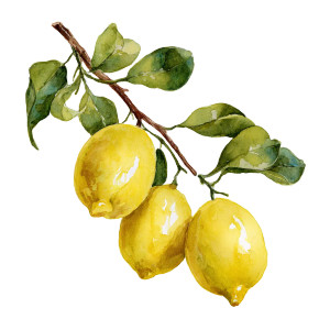 Watercolor Lemons Vinyl Car Decal Sticker – Waterproof & UV-Resistant 