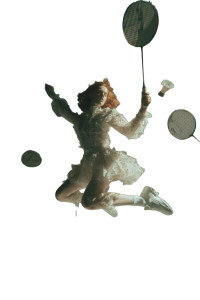 Excited For Badminton Vinyl Car Decal Sticker – Waterproof & UV-Resistant 