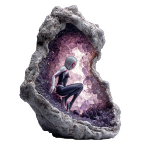 Spider Gwen Statue Vinyl Car Decal Sticker – Waterproof & UV-Resistant 