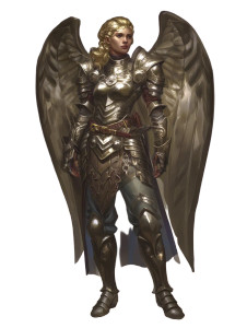 Golden Angel Warrior V11 Vinyl Car Decal Sticker – Waterproof & UV-Resistant 