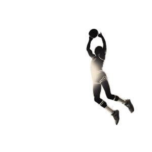 Dunking Silhouette Vinyl Car Decal Sticker – Waterproof & UV-Resistant 