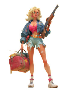 80S Clay Woman Vinyl Car Decal Sticker – Waterproof & UV-Resistant 