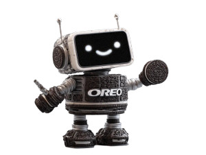 Oreo Cookie Robot Vinyl Car Decal Sticker – Waterproof & UV-Resistant 
