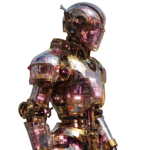 Cyborg Knight V4 Vinyl Car Decal Sticker – Waterproof & UV-Resistant 