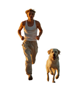 Athletic Duo Running Vinyl Car Decal Sticker – Waterproof & UV-Resistant 