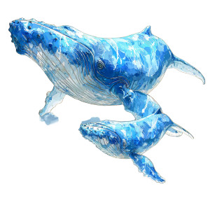 Giant Blue Whales Vinyl Car Decal Sticker – Waterproof & UV-Resistant Giant Blue Whales Vinyl Car Decal Sticker – Waterproof & UV-Resistant