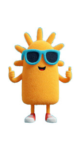 Cartoonish Sun Vinyl Car Decal Sticker – Waterproof & UV-Resistant 