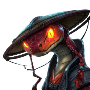 Snake Samurai Vinyl Car Decal Sticker – Waterproof & UV-Resistant 