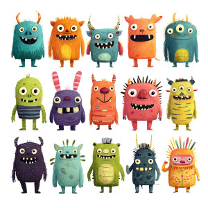 Cute Little Monsters V2 Vinyl Car Decal Sticker – Waterproof & UV-Resistant Cute Little Monsters V2 Vinyl Car Decal Sticker – Waterproof & UV-Resistant