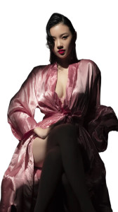 Asian Woman Portrait V39 Vinyl Car Decal Sticker – Waterproof & UV-Resistant 