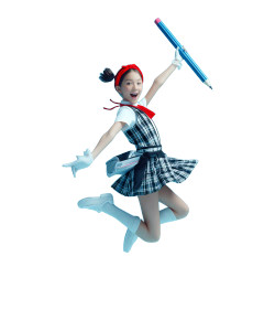 Joyful Schoolgirl Jumping Vinyl Car Decal Sticker – Waterproof & UV-Resistant Joyful Schoolgirl Jumping Vinyl Car Decal Sticker – Waterproof & UV-Resistant