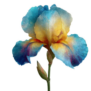 Magical Iris Flower Vinyl Car Decal Sticker – Waterproof & UV-Resistant 